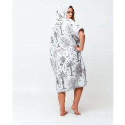 PONCHO AFTER BOTANICAL LIGHT GREY -Pagayer Soldes Magasin poncho after botanical light grey 3