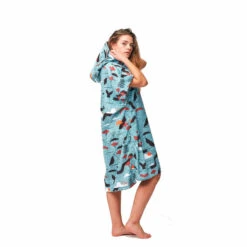 PONCHO AFTER SKETCHBOOK BLEU -Pagayer Soldes Magasin poncho after sketchbook bleu 2