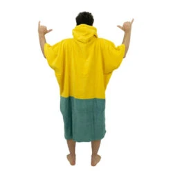All-In PONCHO ALL IN BUMPY JAUNE/VERT -Pagayer Soldes Magasin poncho all in bumpy jaune vert 3