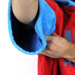 Poncho Howzit Bleu/rouge -Pagayer Soldes Magasin poncho howzit bleu rouge 3