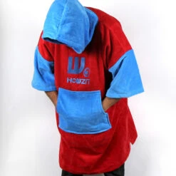 Poncho Howzit Bleu/rouge -Pagayer Soldes Magasin poncho howzit bleu rouge 4