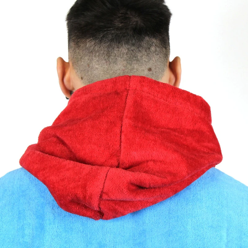 Poncho Howzit Rouge/bleu 9 Poncho Howzit Rouge/bleu – Image 9