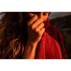 PONCHO PLAID AFTER ESSENTIAL SHERPA ROUGE TU -Pagayer Soldes Magasin poncho plaid after essential sherpa rouge tu 3